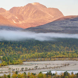 Mountains in rondane national park, norway, europe