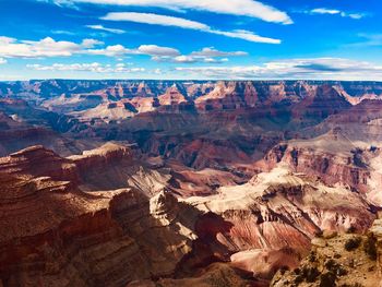 Aerial view of dramatic landscape