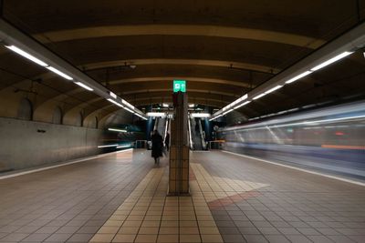 Train at subway station