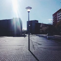 City street at sunset