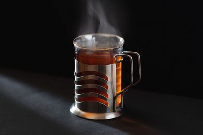 Close-up of drink in glass on table