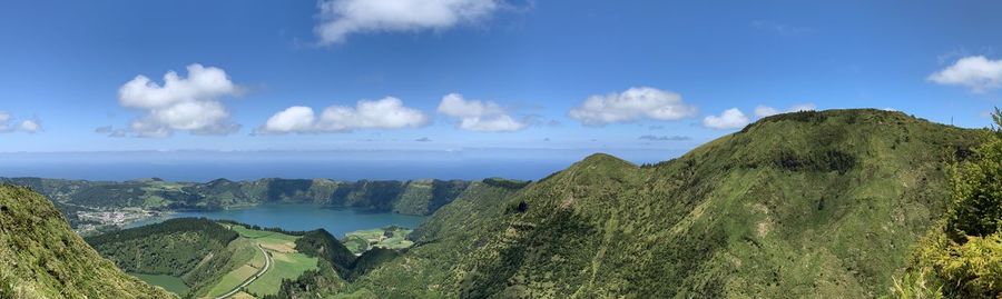 Panoramic view of landscape against sky