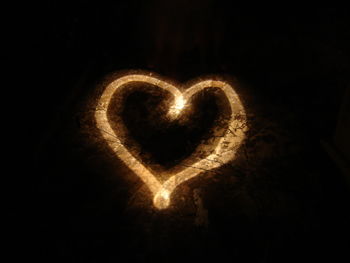 Illuminated lights at night