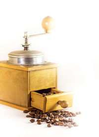 Close-up of lamp over white background