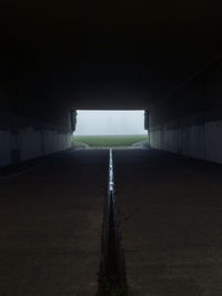 Empty road in tunnel