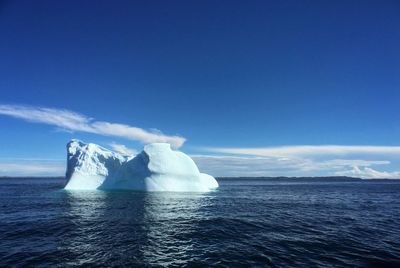 Scenic view of iceberg in sea