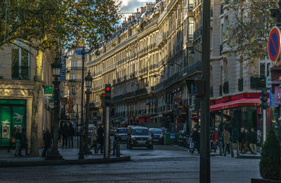 City street with buildings in background