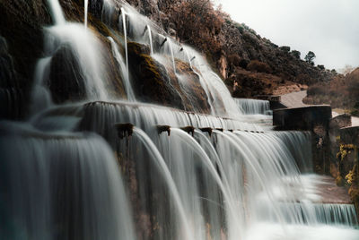 Scenic view of waterfall