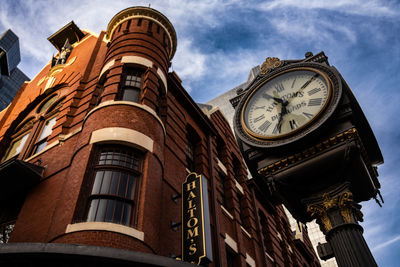 Low angle view of clock tower