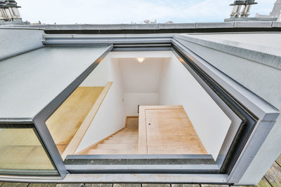 Low angle view of staircase against building