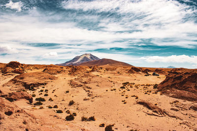 Scenic view of desert against sky