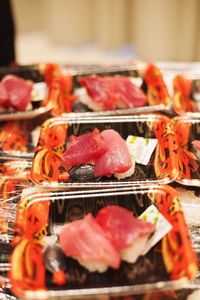 Close-up of food on barbecue grill