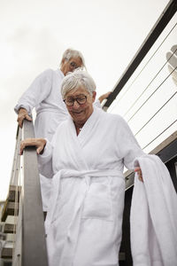 Senior woman wearing dressing gown