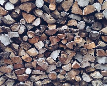 Full frame shot of logs