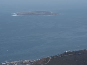 High angle view of sea against sky