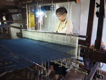 Woman working in factory