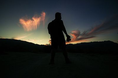 Scenic view of landscape against sky during sunset