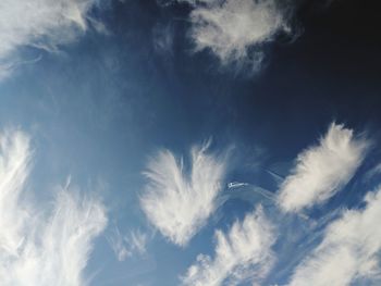 Low angle view of clouds in sky