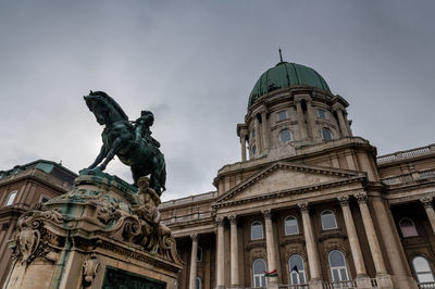 Low angle view of statue of building