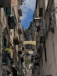 Low angle view of buildings in city