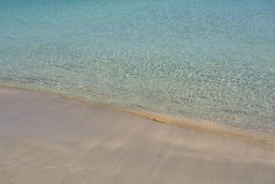 High angle view of beach