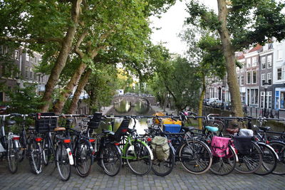 Bicycle parked in park