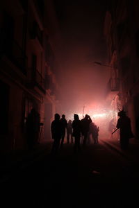 Correfoc parties, typical with firecrackers and lights in the towns