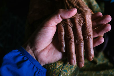 Close-up of human hand