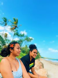 Relaxing on the beach