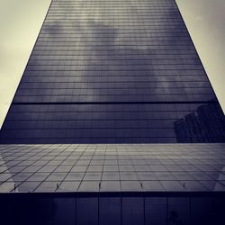 Low angle view of modern building against sky