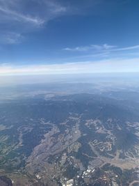 Aerial view of landscape against sky