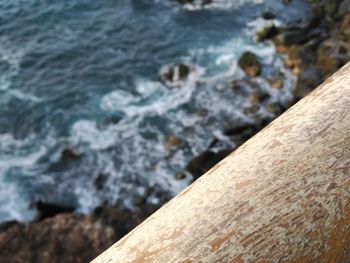 Close up of rocks in sea