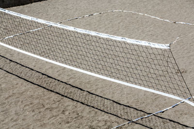 High angle view of basketball court