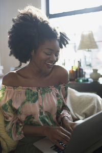 Young woman smiling