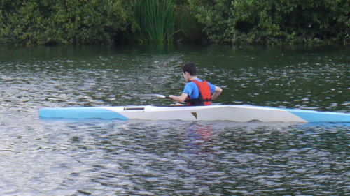 People relaxing in water