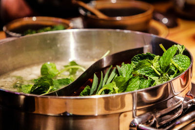 Close-up of vegetables in bowl