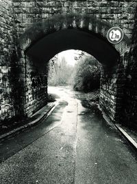 Road in tunnel