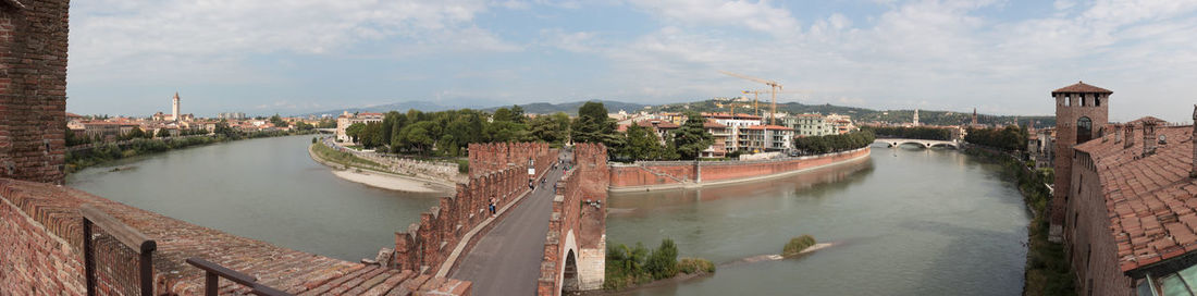 Panoramic view of city against sky