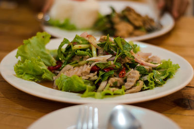 Close-up of meal served in bowl