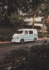 Cars on road in city