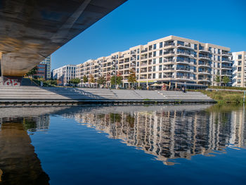 Bridge over river against sky