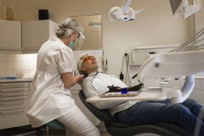 Patient in dental clinic