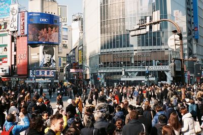 Crowd in city