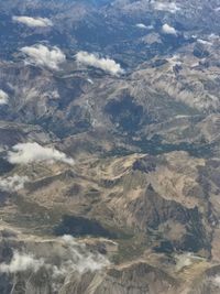 Aerial view of dramatic landscape