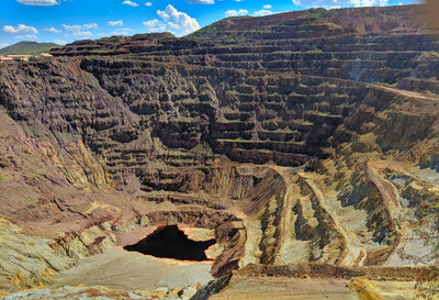 Aerial view of rock formations