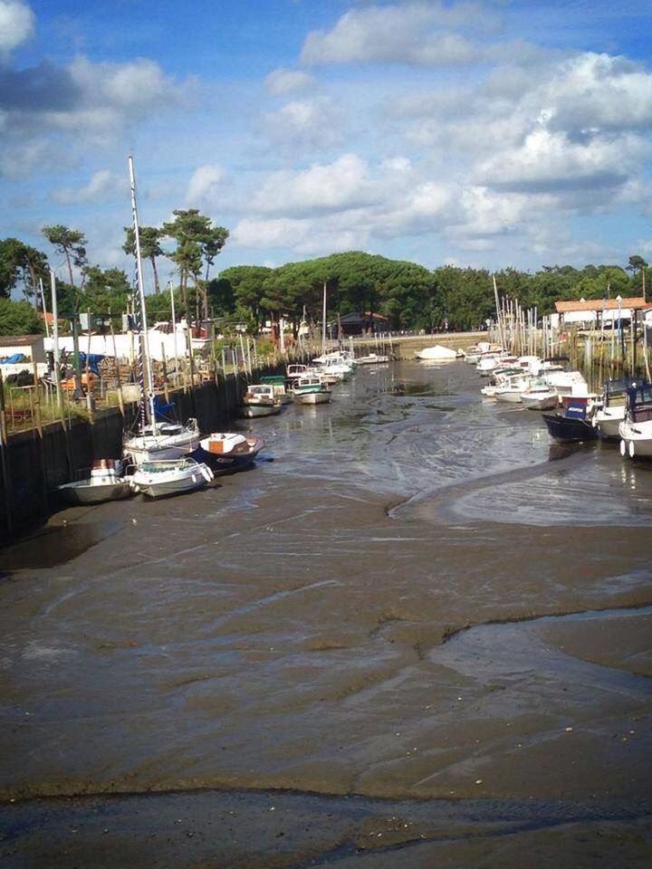 BOATS MOORED IN HARBOR