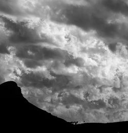 Low angle view of cloudy sky