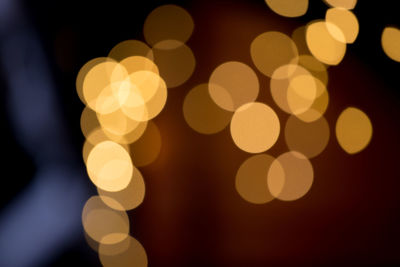 Defocused image of illuminated lights