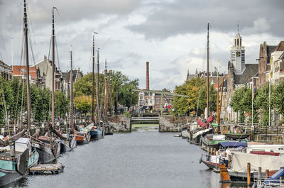 Canal in delfshaven, rotterdam