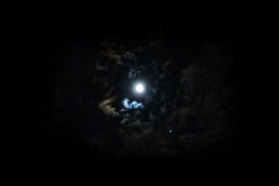 View of illuminated lights at night